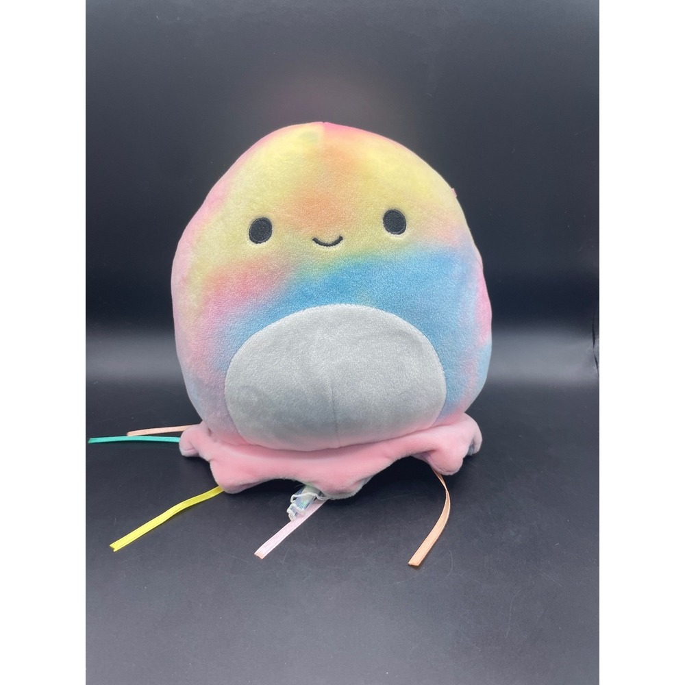 Squishmallows Janet the Jellyfish 8 Inch Rainbow Tie Dye Plush Kellytoy Toy